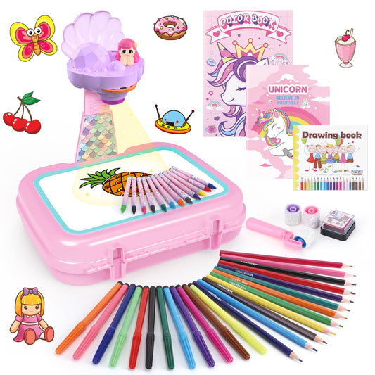 Syahro Mermaid Projector Table enables easy tracing for kids' drawings.