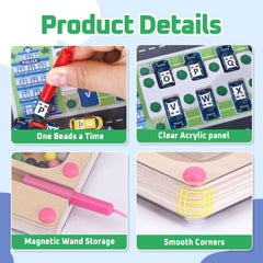 Syahro wooden magnet beads puzzle promoting hand-eye coordination and problem solving