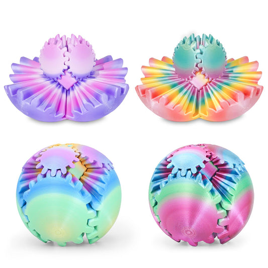Sybedu GearBall Spin Toy multicolor front view for tactile engagement and stress relief