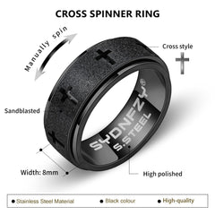 SYDNFZY Anxiety Spinner Ring side detail showing the textured finish.