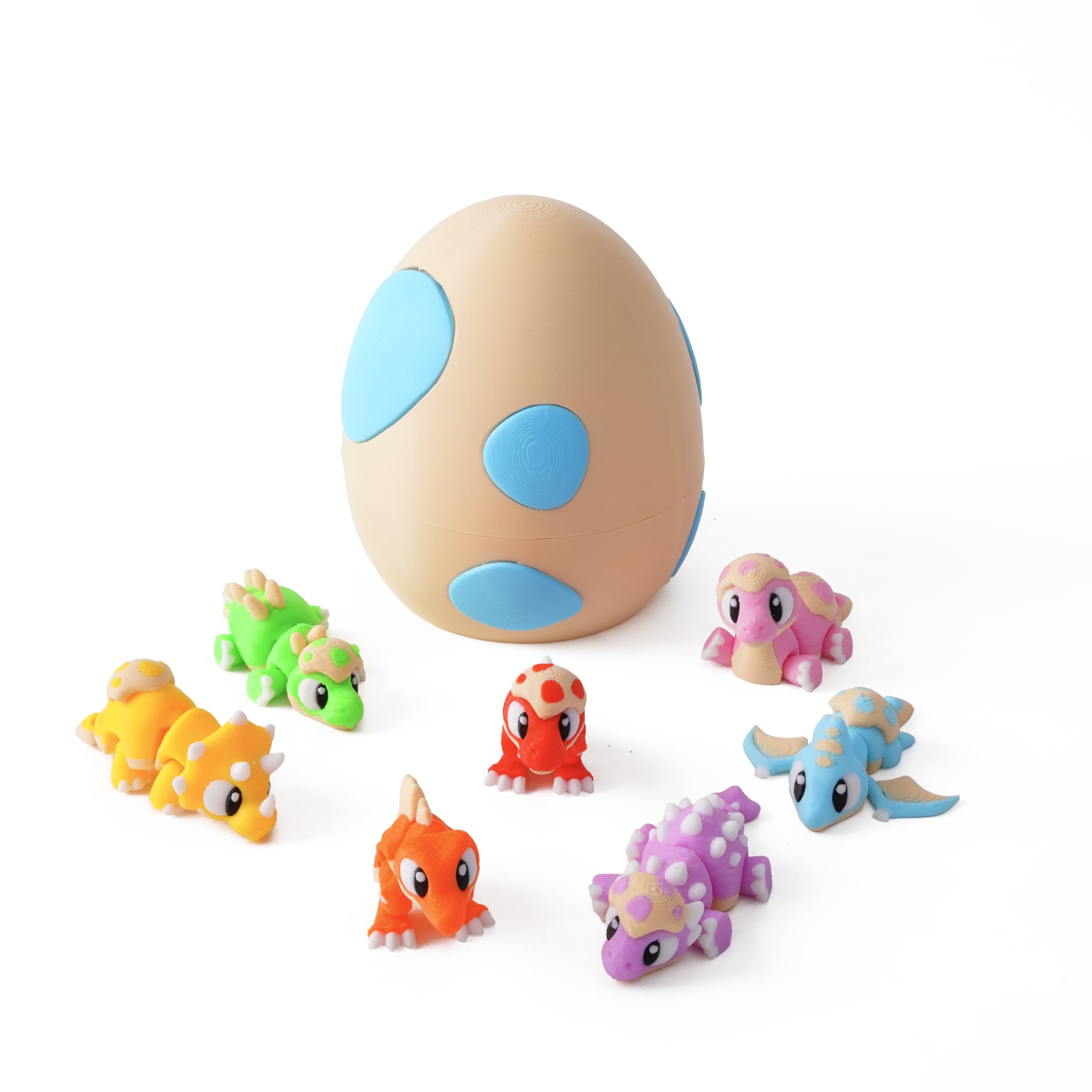 SYEFKJSA 7PCS dinosaur eggs set packaging for an engaging desk display.