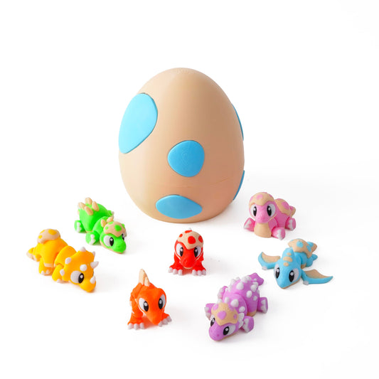SYEFKJSA 7PCS dinosaur eggs set packaging for an engaging desk display.