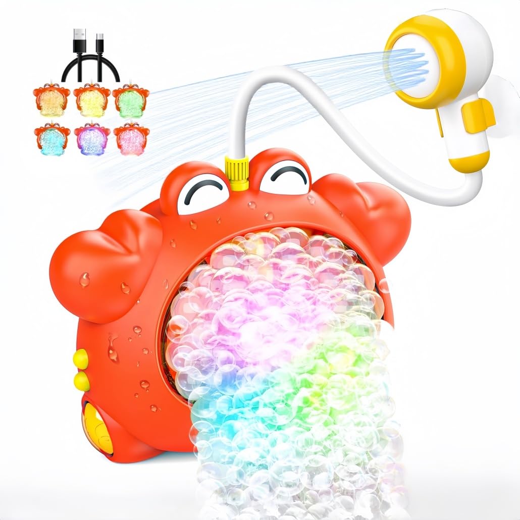 SYHLN red crab bath toy with bubbles boosts bath time play and visual appeal