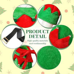 Syhood elf belt ties the outfit together for a polished finish