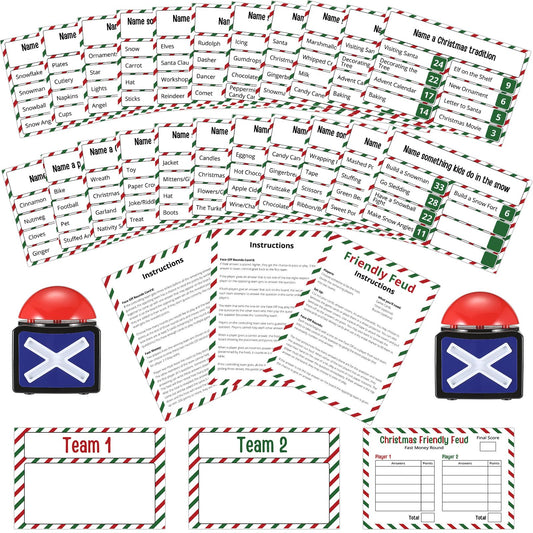 Syhood Christmas Feud game set enhances festive gatherings with ready-to-go cards.