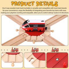 Syhood durable wooden turntable for active play with smooth finish for small hands