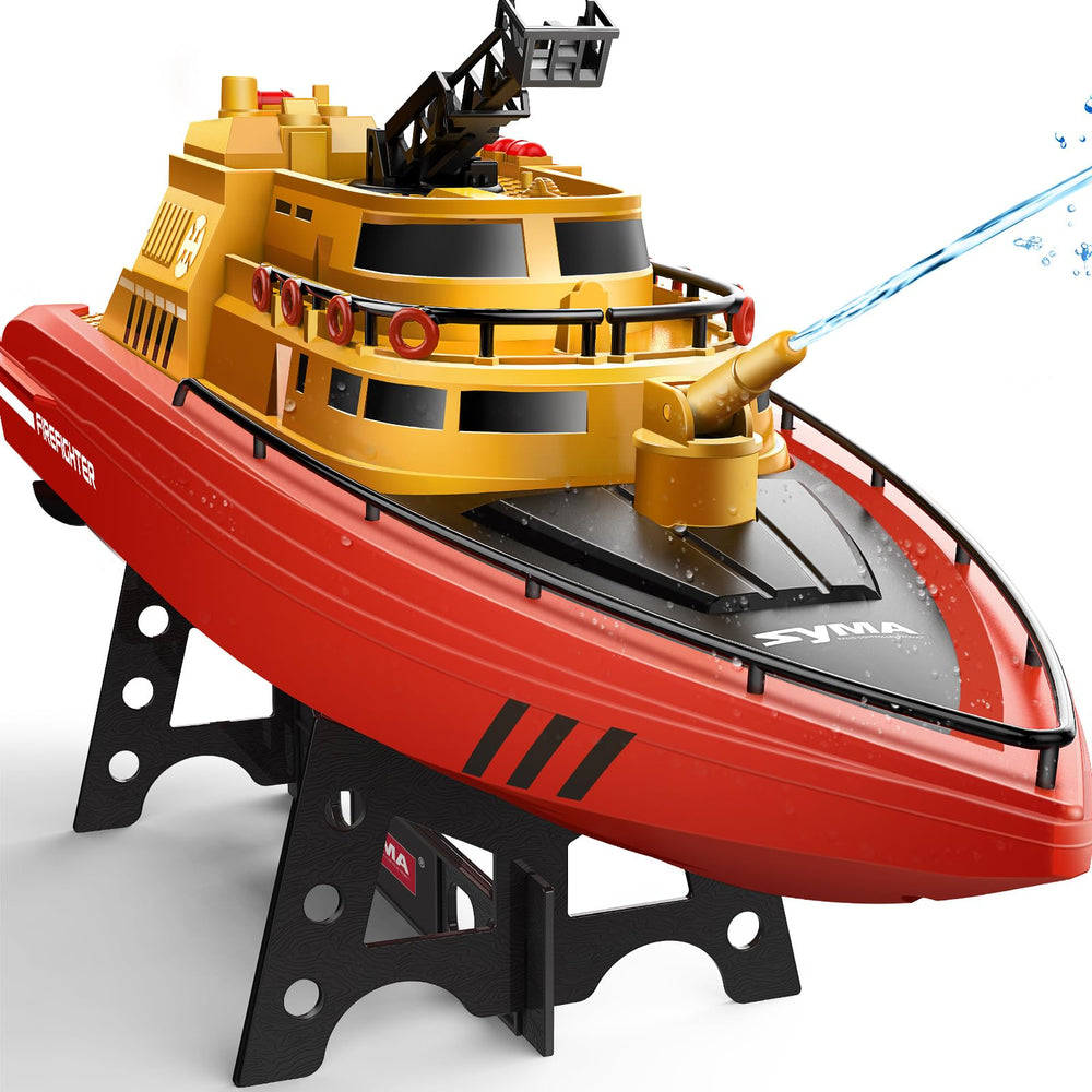 SYMA Q14 fireboat with extendable ladder enhances realism during play
