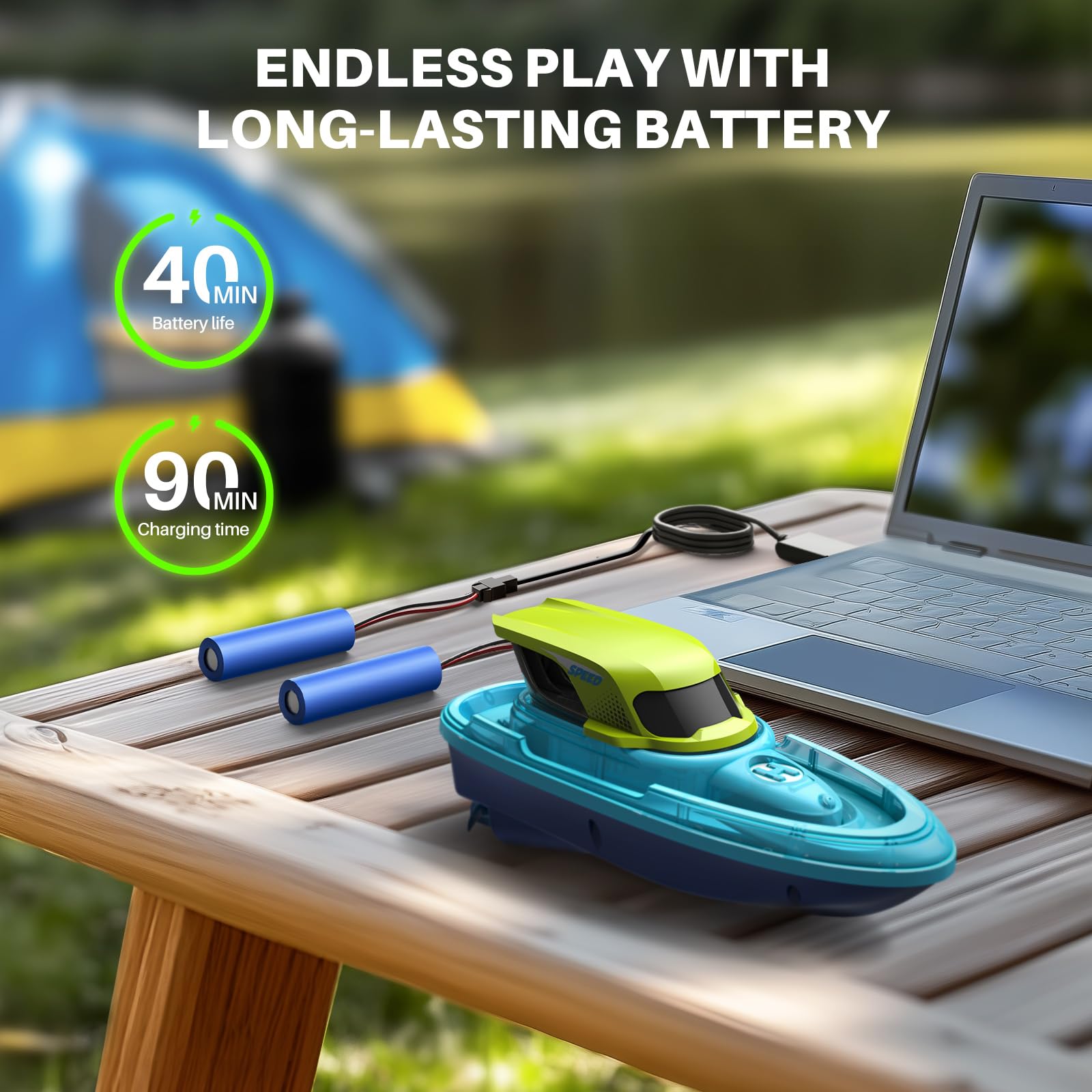 164-foot control range for flexible pool racing and maneuverability.