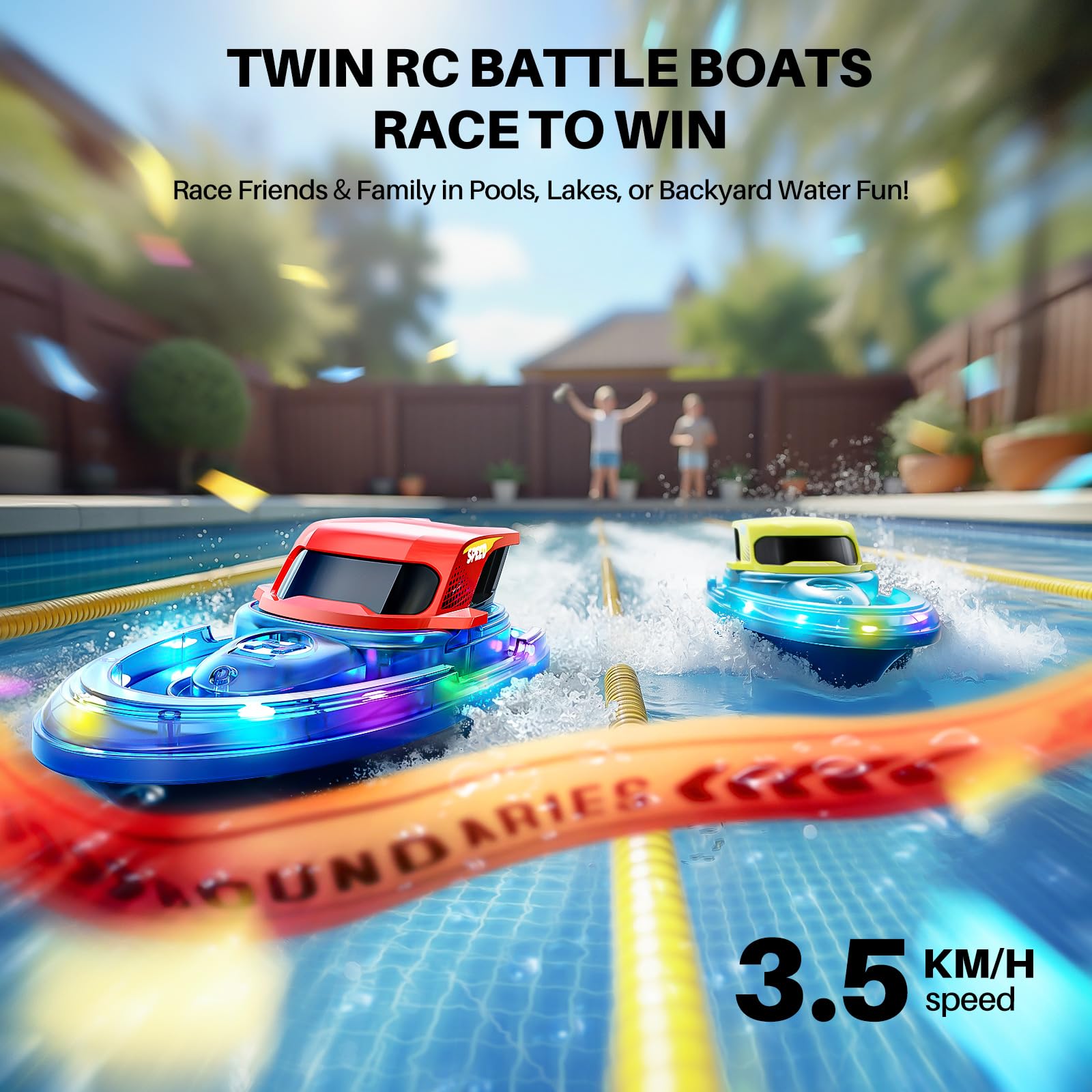 Two transmitters enabling simultaneous racing for siblings and friends.