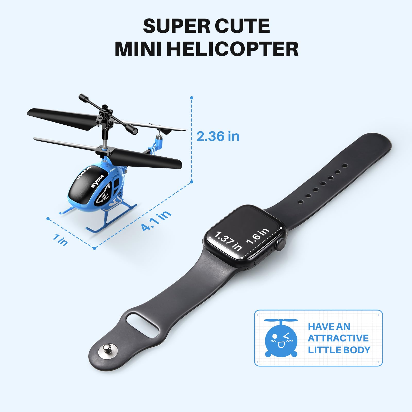 Syma altitude hold feature helps the helicopter hover smoothly indoors.