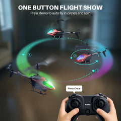 SYMA RC helicopter with altitude hold for stable, drone-like hovering.