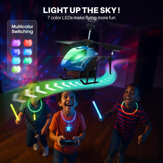 SYMA S107H-E with infrared obstacle sensors ensuring safe flights