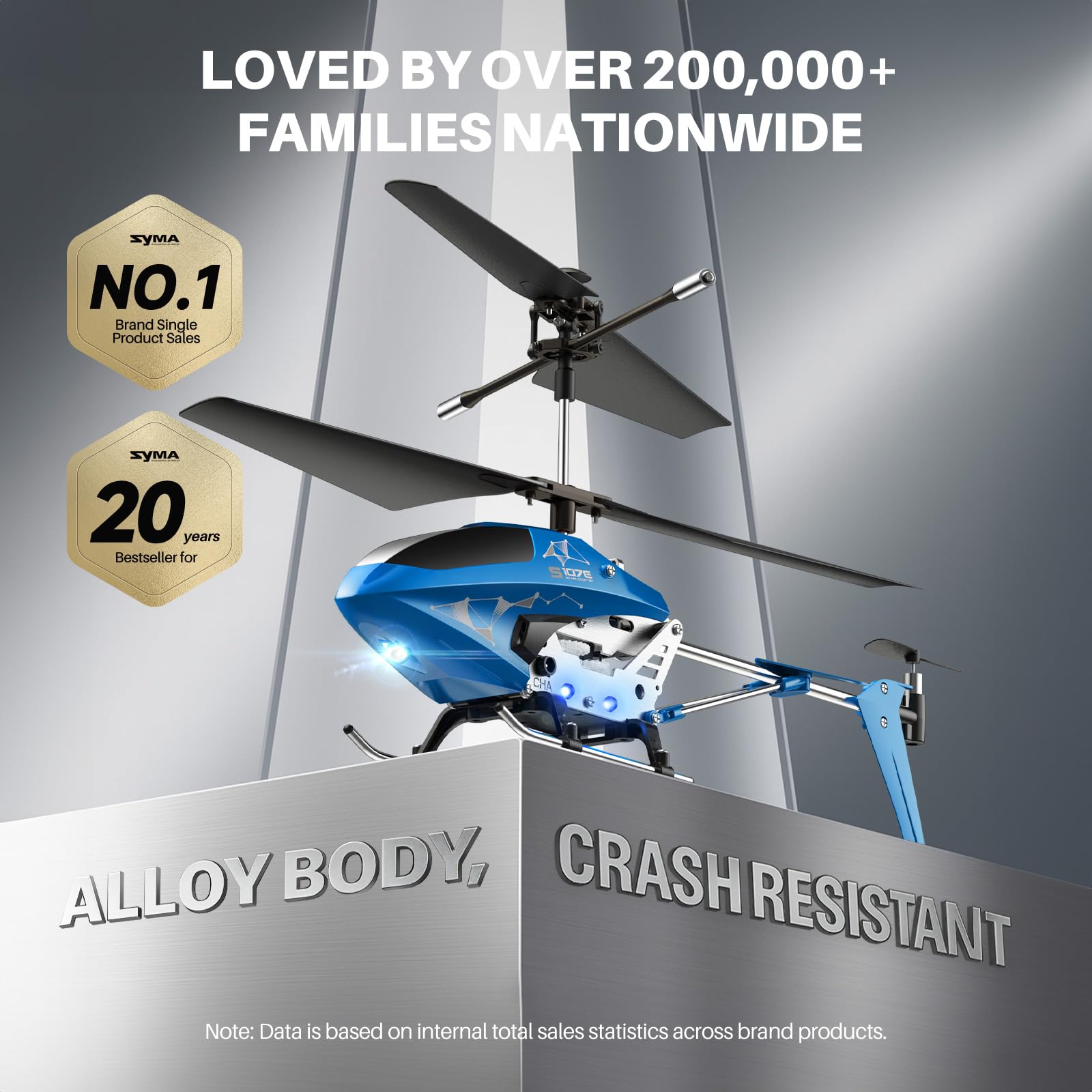 SYMA S107H-E dual-speed RC helicopter for beginners and pros.