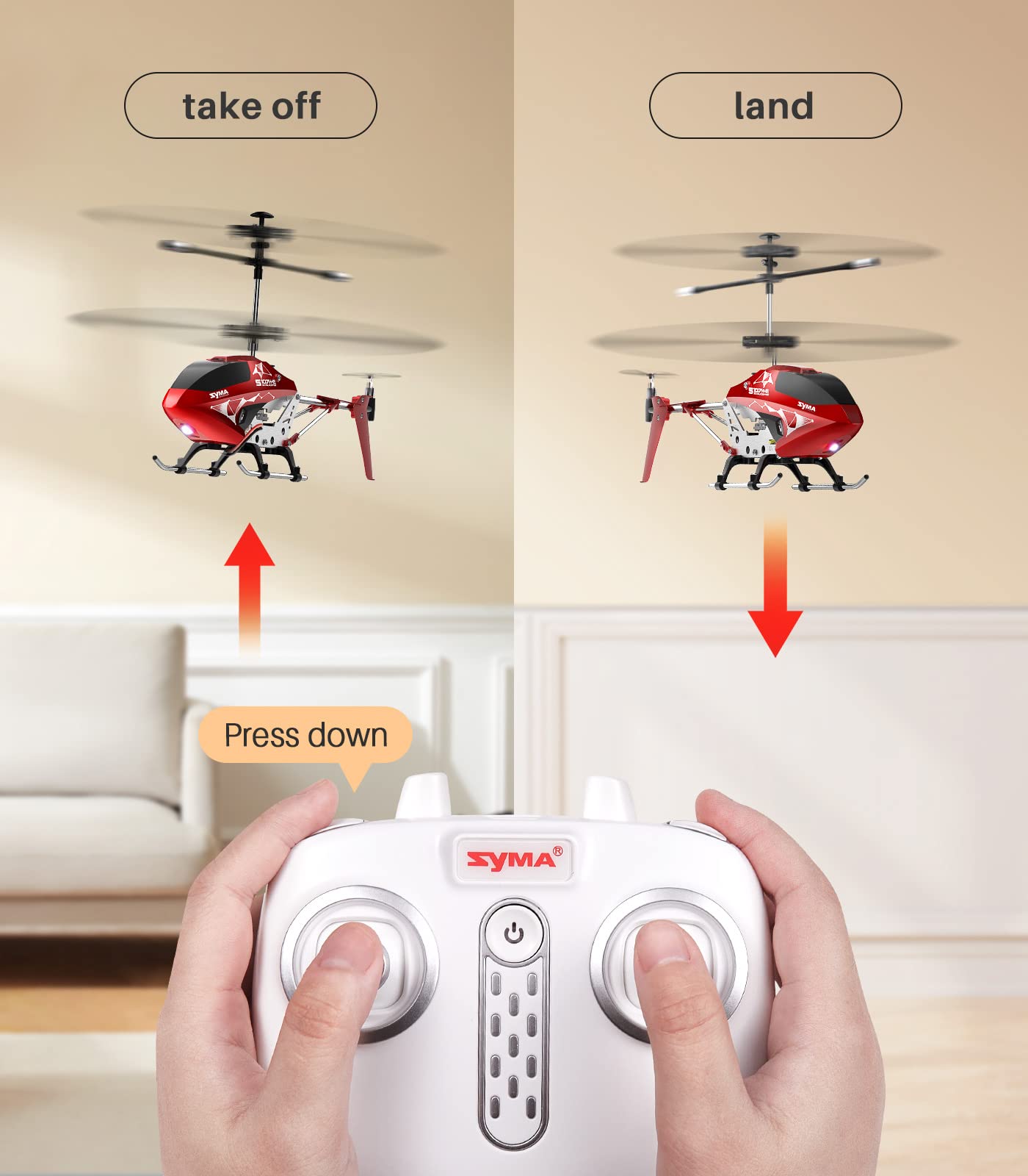 SYMA S107H-E STEM-learning image promotes hand-eye coordination and spatial awareness.