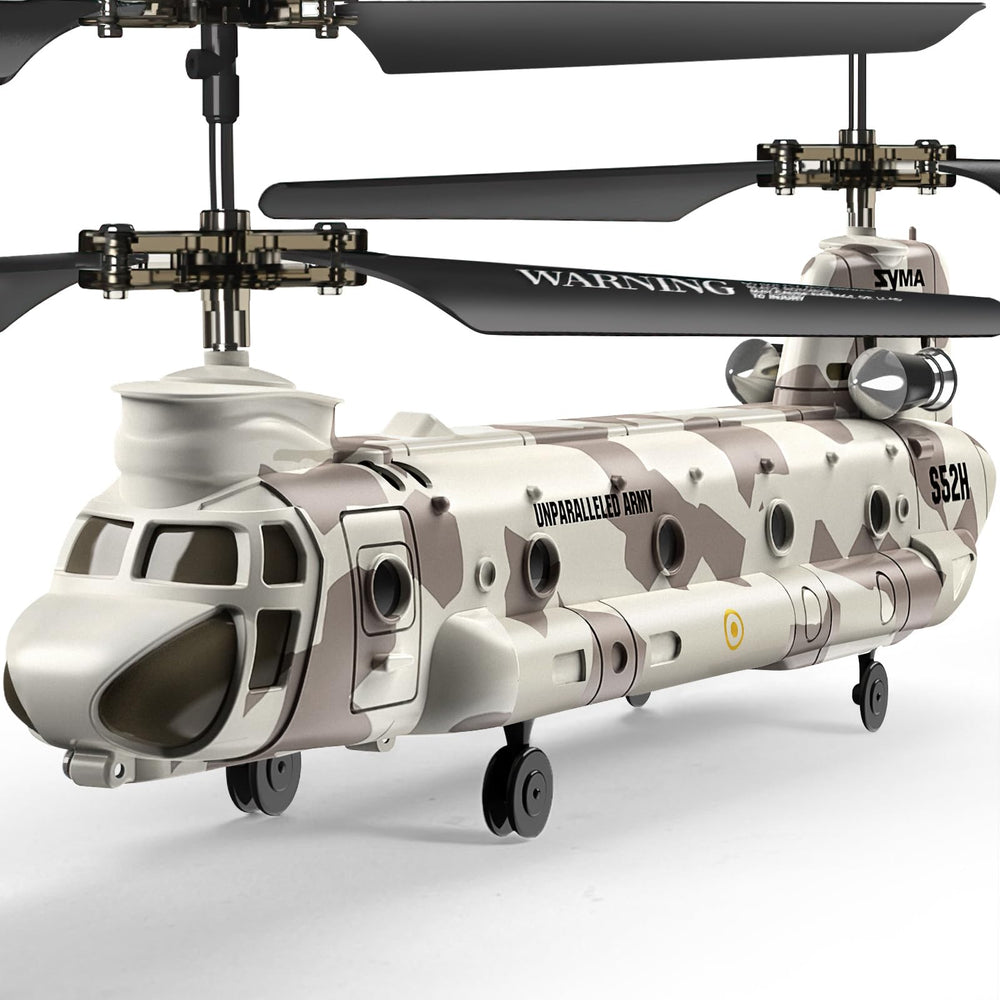 SYMA S52H military transport helicopter with camouflage body for immersive outdoor flight