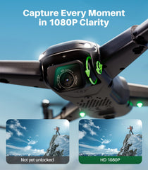 SYMA X710W foldable design shown for easy transport and quick setup.