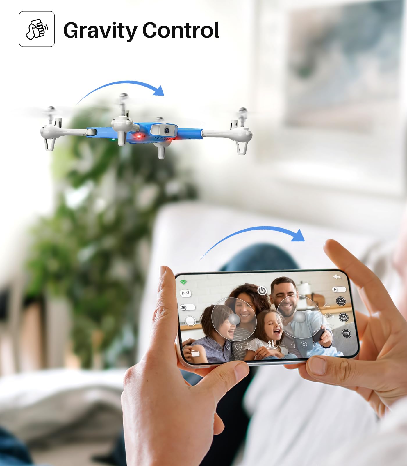 SYMA X800W altitude hold stabilizes indoor and outdoor flights.