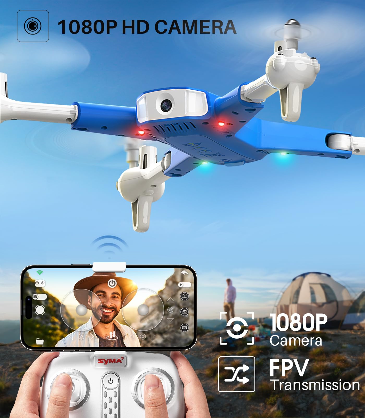 SYMA X800W remote controller for easy flight control.