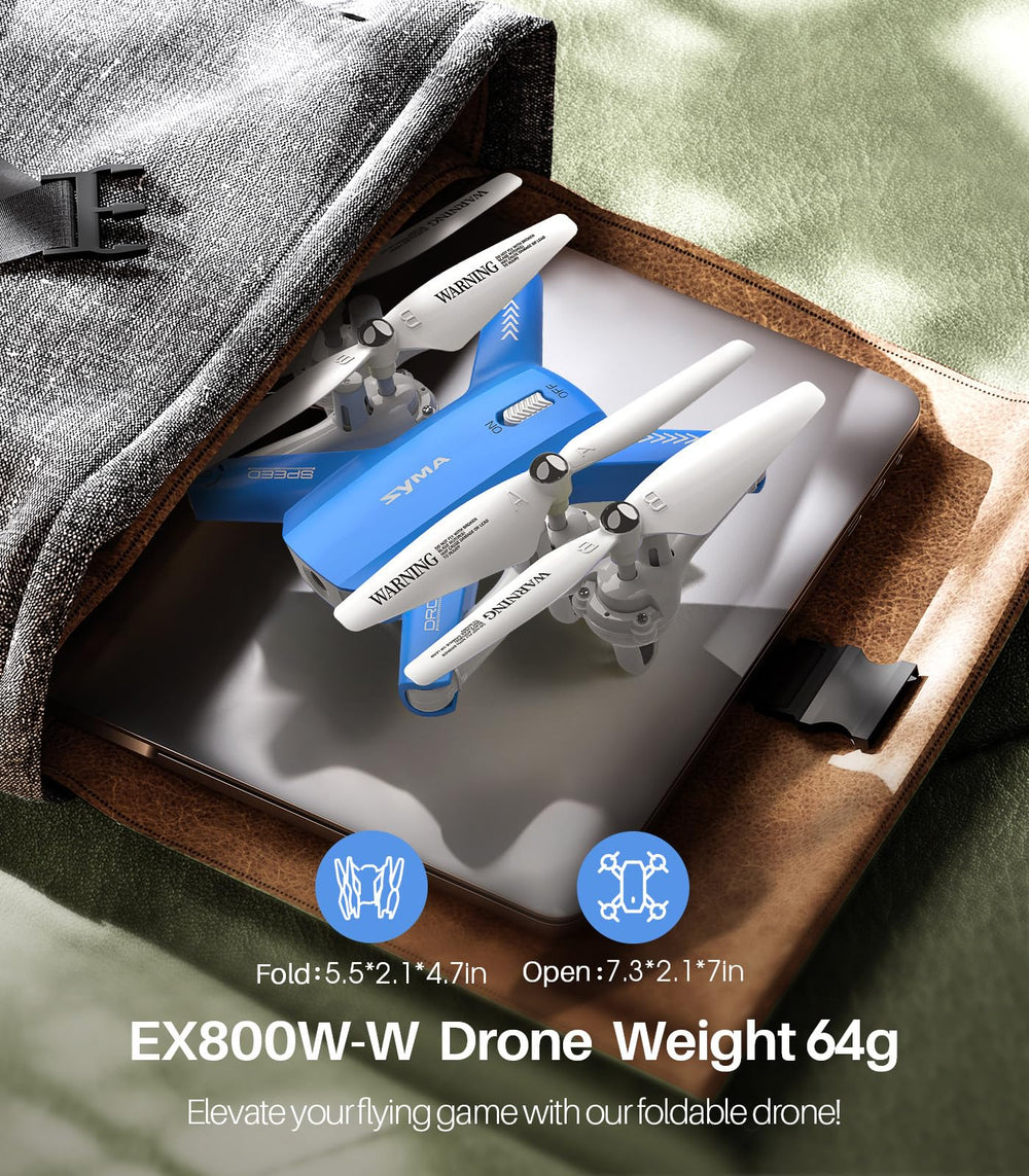 SYMA X800W two batteries extend flight time and fun.