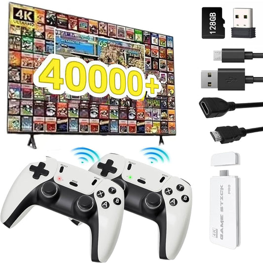 Symonloid Retro Game Console Stick Pro connected to TV for immersive 4K gaming