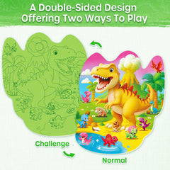 SYNARRY dino characters with bright colors boost attention and color recognition.