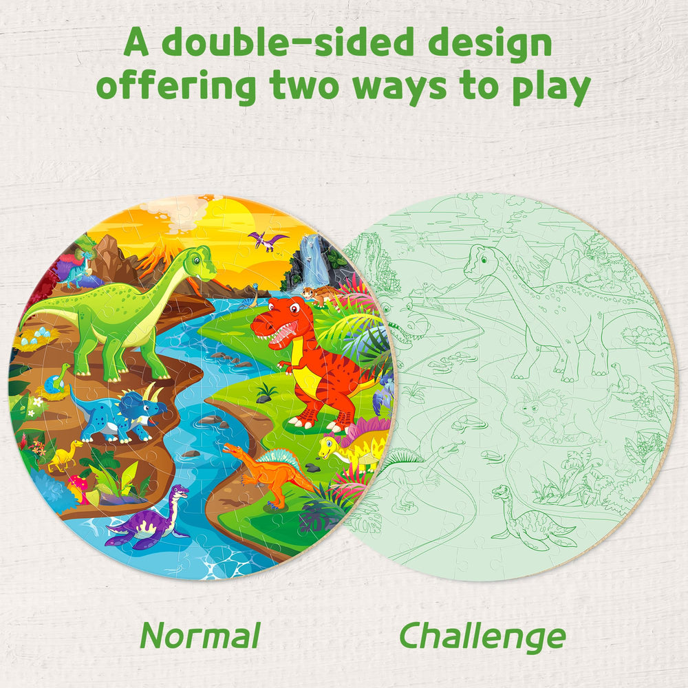 SYNARRY floor puzzle showcasing Tyrannosaurus supports hands-on problem-solving play.