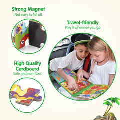 Synarry dinosaur puzzle uses large pieces for easy grasp by toddlers.
