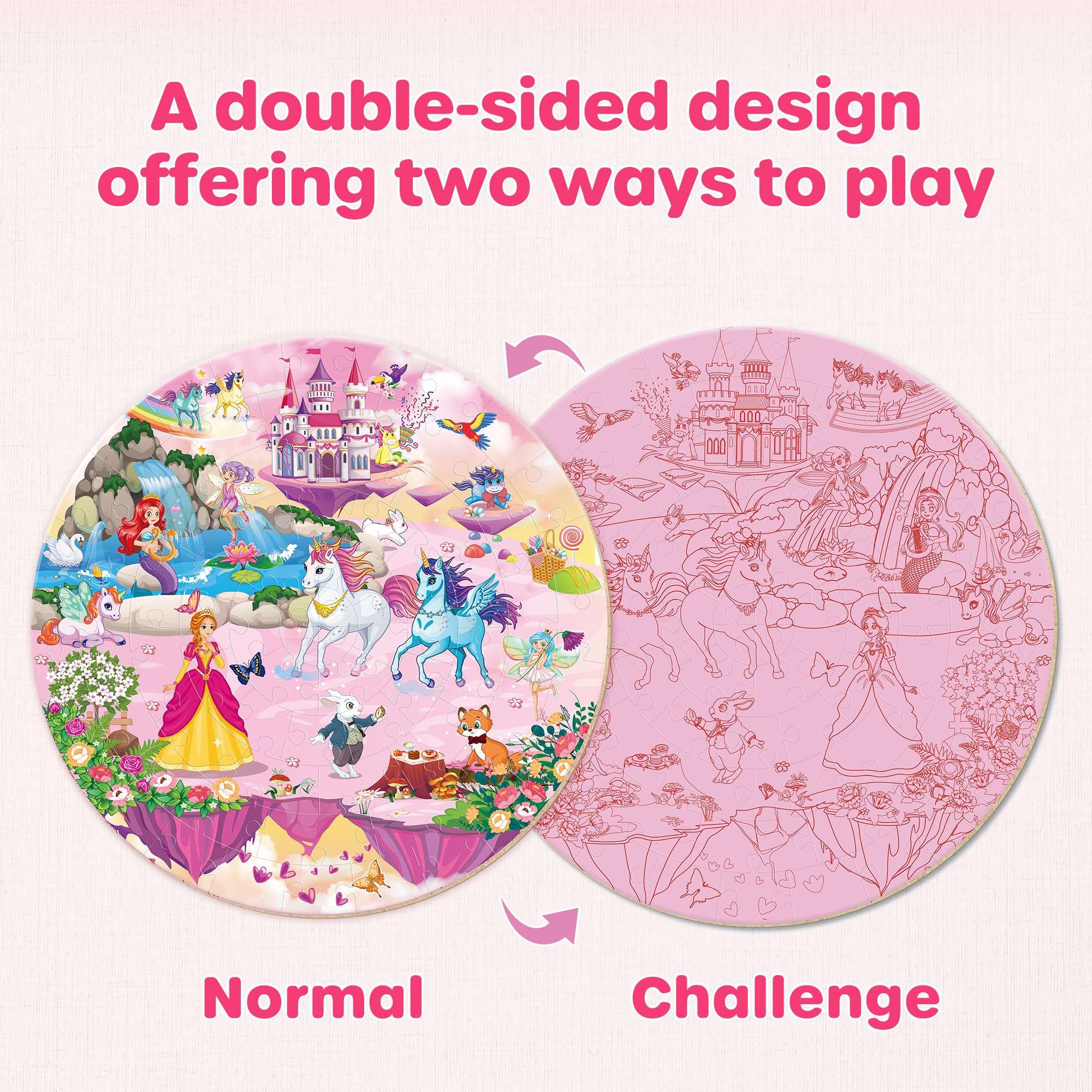 Synarry double-sided puzzle pattern for two levels of challenge.