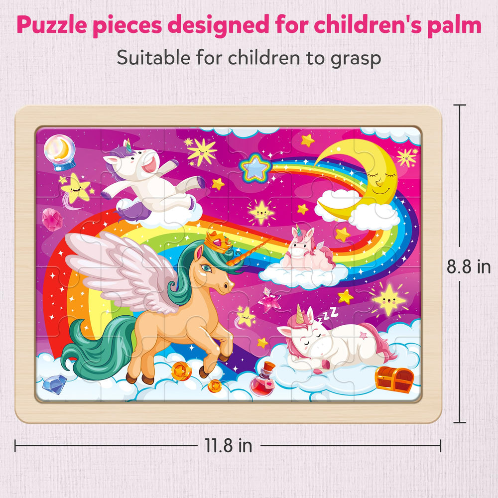SYNARRY finished puzzle size 11.8 by 8.8 inches with wooden frame