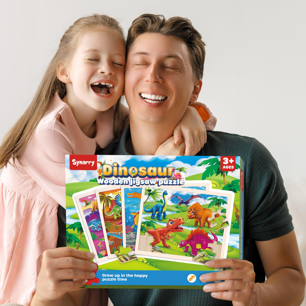 SYNARRY gift ready dinosaur puzzle for kids ages 3 to 6.