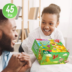 SYNARRY gift-ready box makes a colorful dinosaur world for kids aged 3-8.