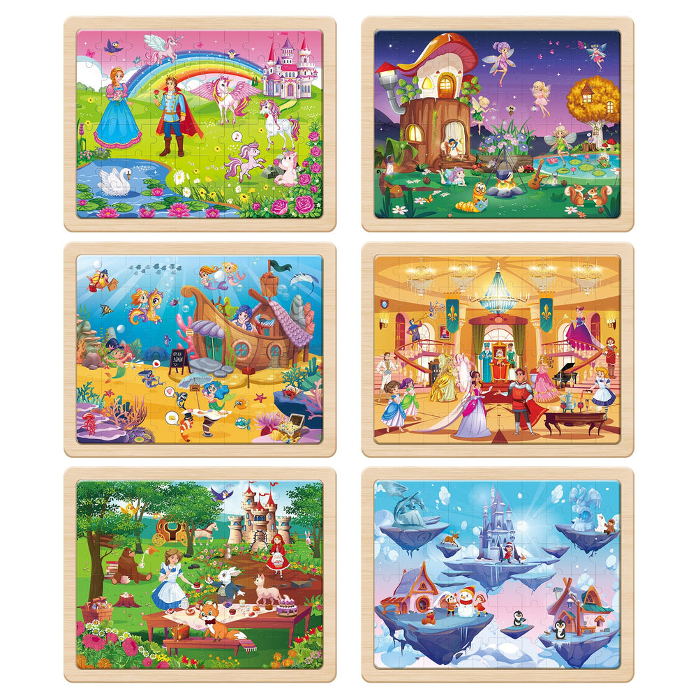 SYNARRY Ice Castle wooden puzzle – colorful pieces encourage problem-solving and concentration.