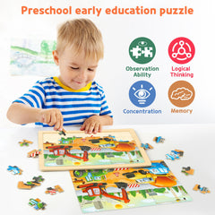 SYNARRY sea life puzzle theme encourages exploration and fine motor practice.