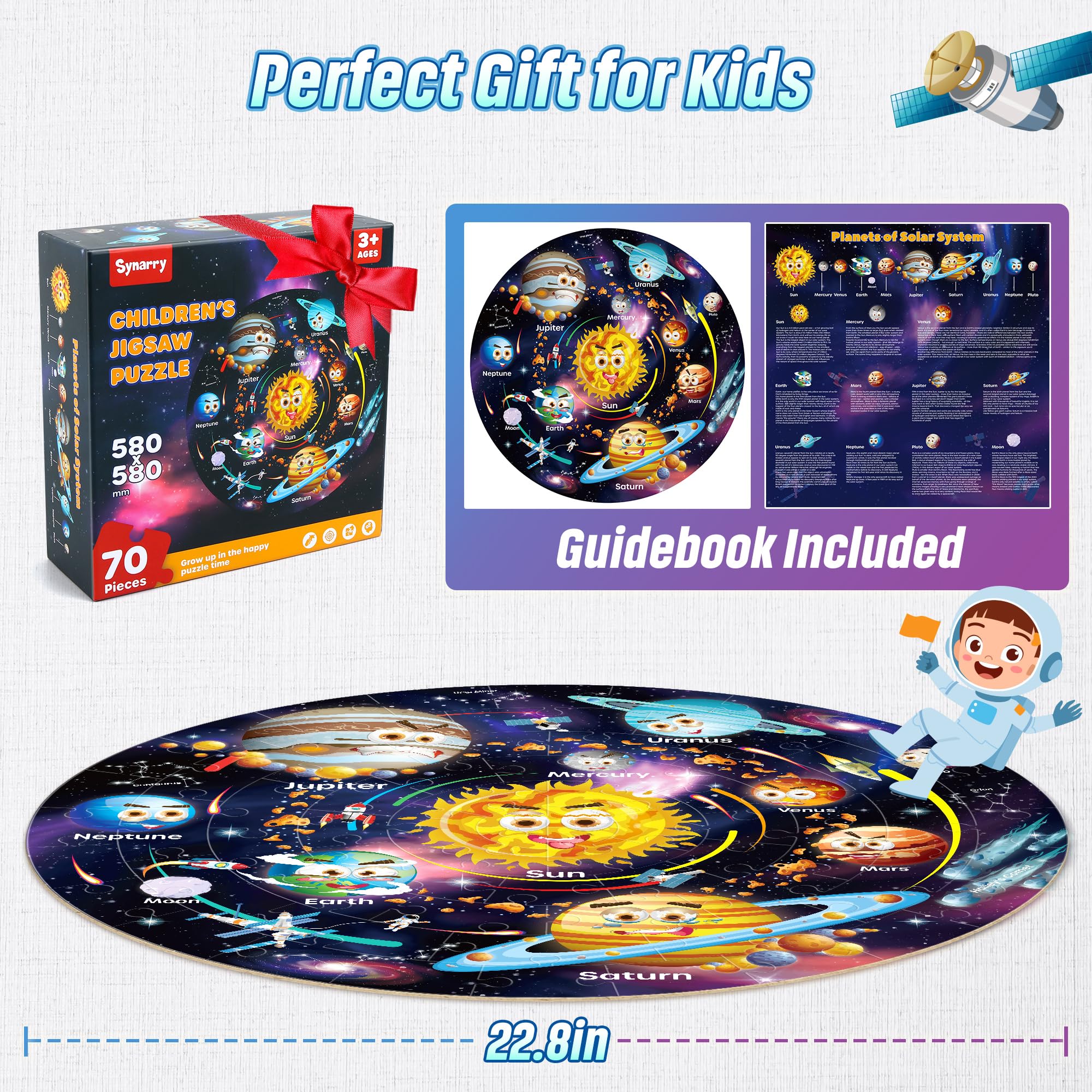 SYNARRY Solar System puzzle astronauts pieces promote cooperative family play