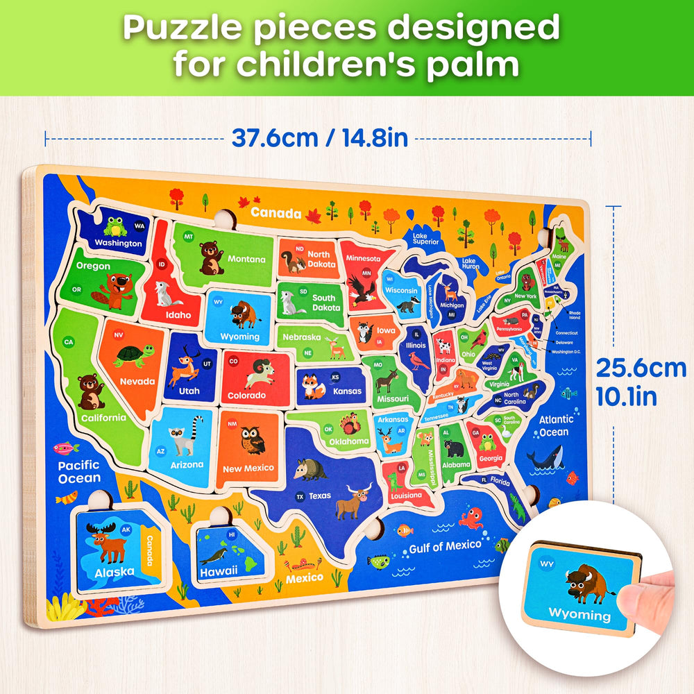 SYNARRY thick, durable wooden puzzle stands up to repeated play and exploration.