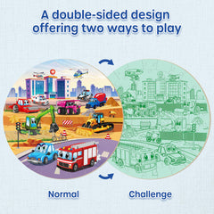 SYNARRY Vehicle Floor Puzzle features a fire engine to inspire imaginative play