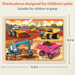 SYNARRY wooden frame keeps pieces in place during learning and play.