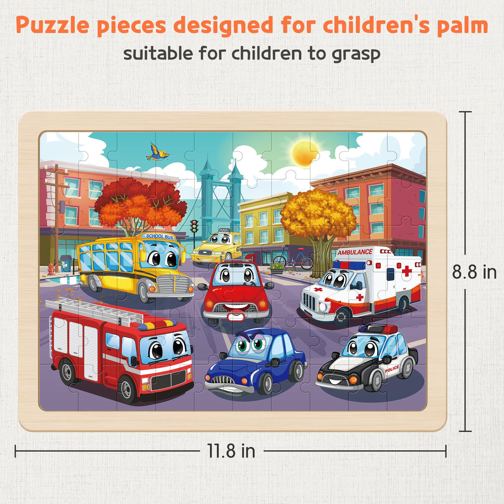 SYNARRY wooden puzzle airplane scene inspires exploration and fine motor precision