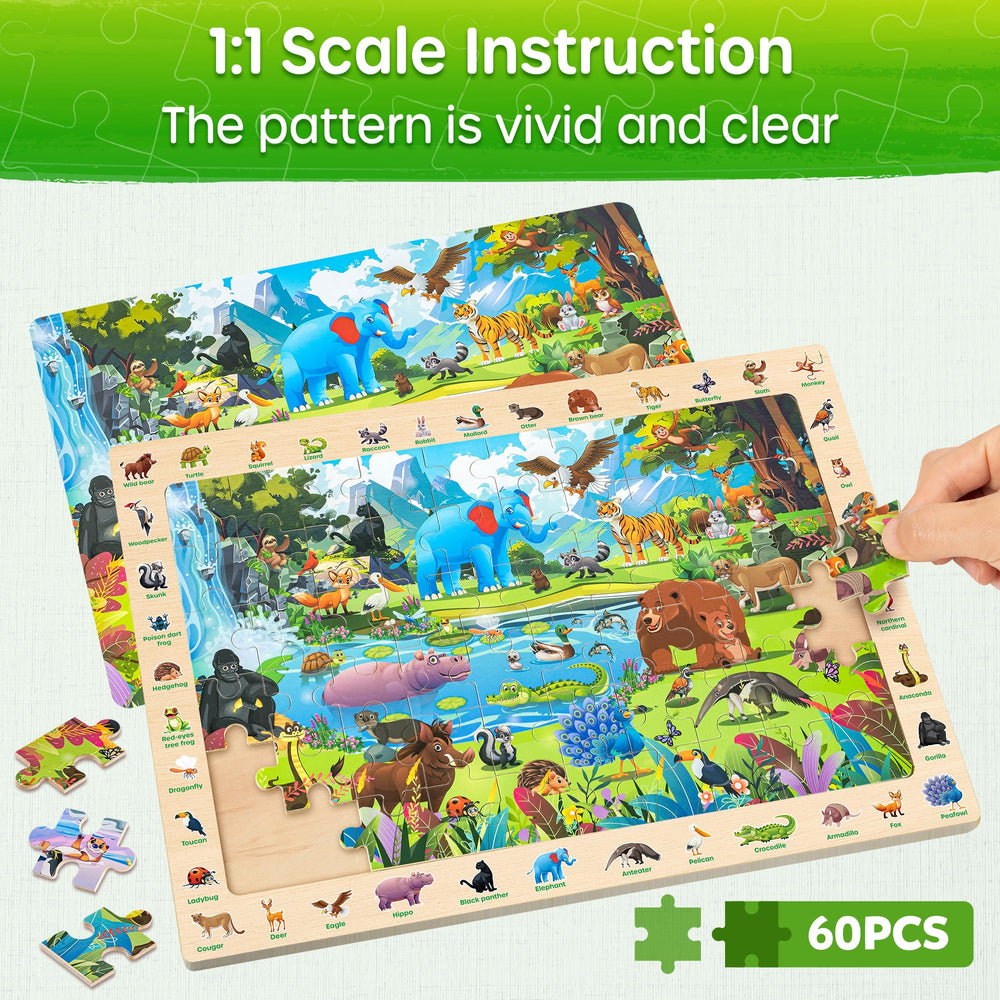 SYNARRY wooden puzzle city life scene supports sequencing and independent play