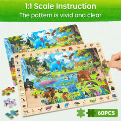 SYNARRY wooden puzzle city life scene supports sequencing and independent play