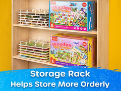 SYNARRY educational wooden puzzles for gift-giving in baskets