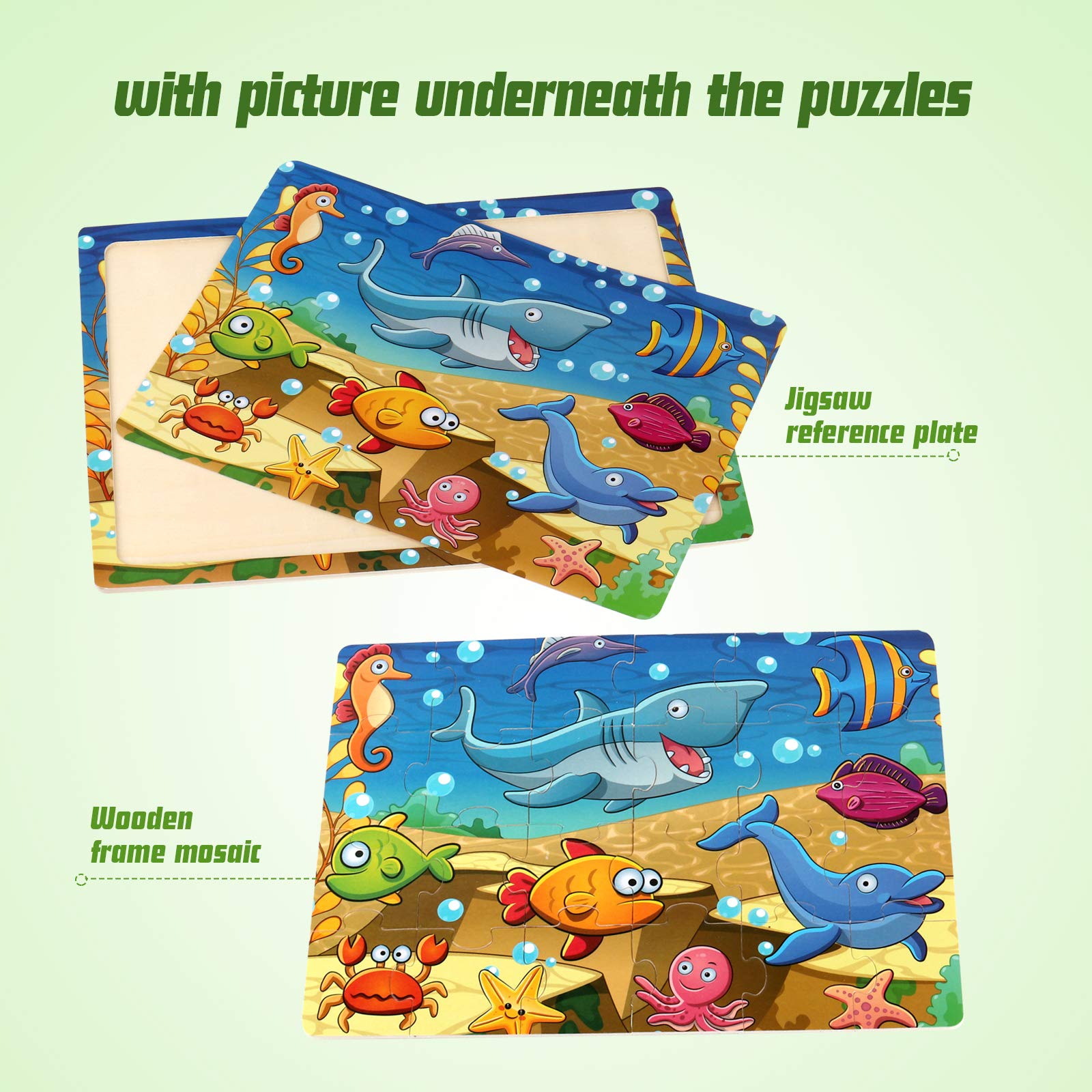 SYNARRY wooden puzzles with polished edges ensure safe handling for toddlers