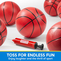 SYNCFUN six-pack of mini basketballs ready for sharing fun at home.