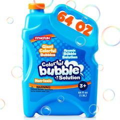 SYNCFUN 64 oz premixed bubble solution refill for effortless giant bubbles