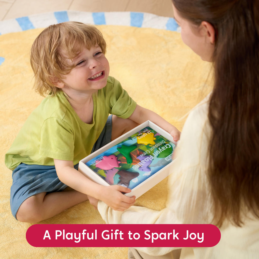 SYNCFUN back-to-school-dinosaur-crayons offer a fun, washable option for new learners.