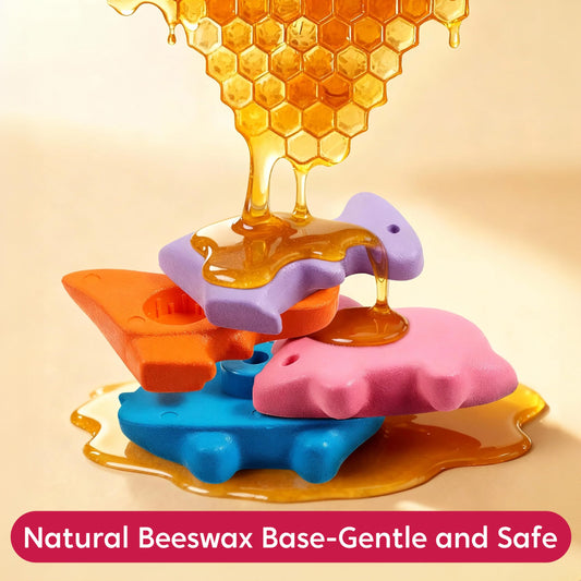 SYNCFUN dinosaur crayons easy-hold design helps little hands grip confidently during coloring.