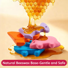 SYNCFUN dinosaur crayons easy-hold design helps little hands grip confidently during coloring.