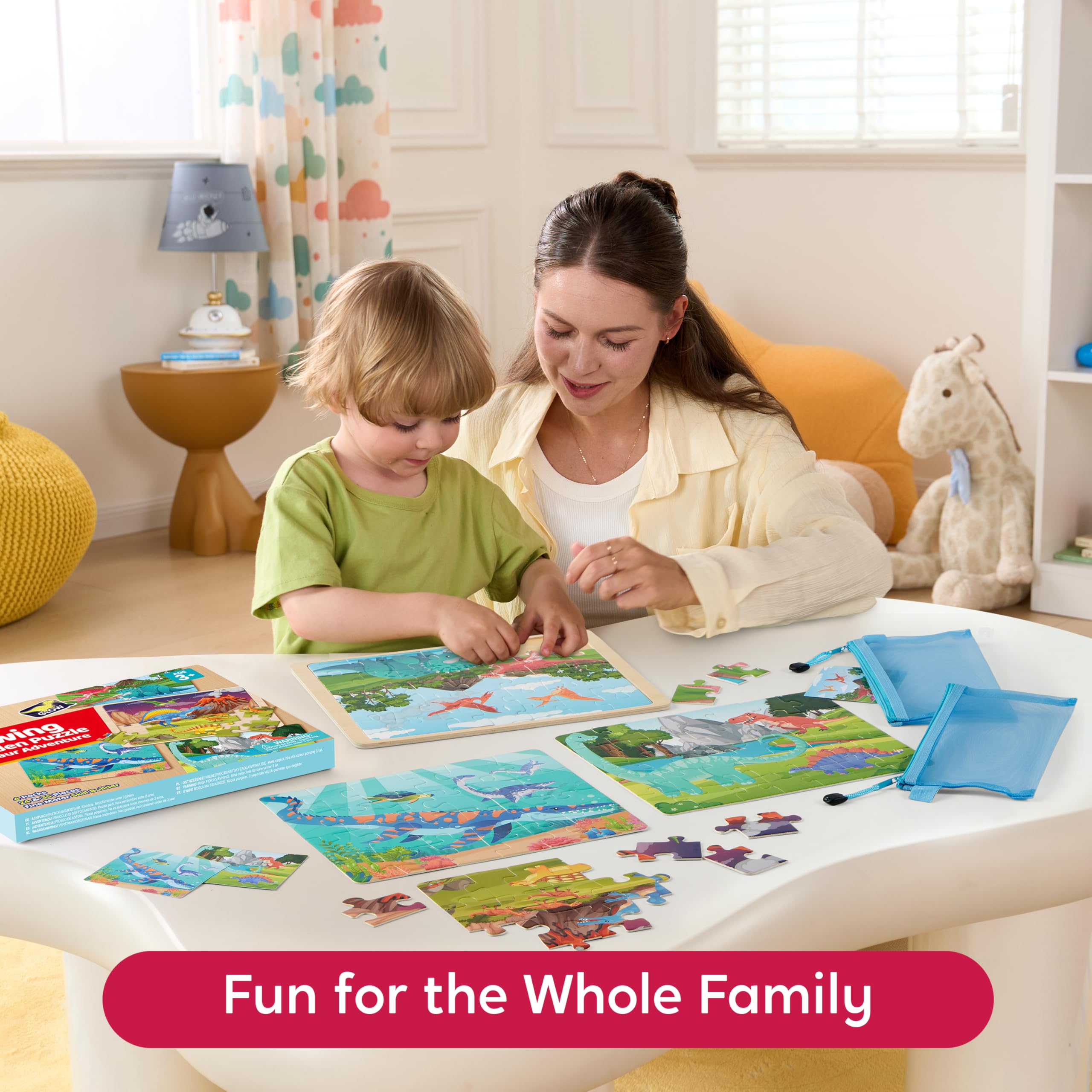 SYNCFUN safe wooden construction with smooth edges for young puzzlers.