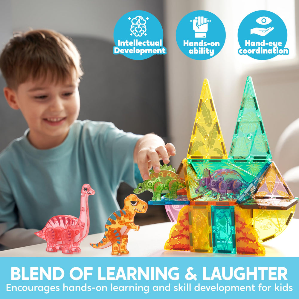 SYNCFUN Spinosaurus tile set adds action scenes and spatial reasoning challenges.