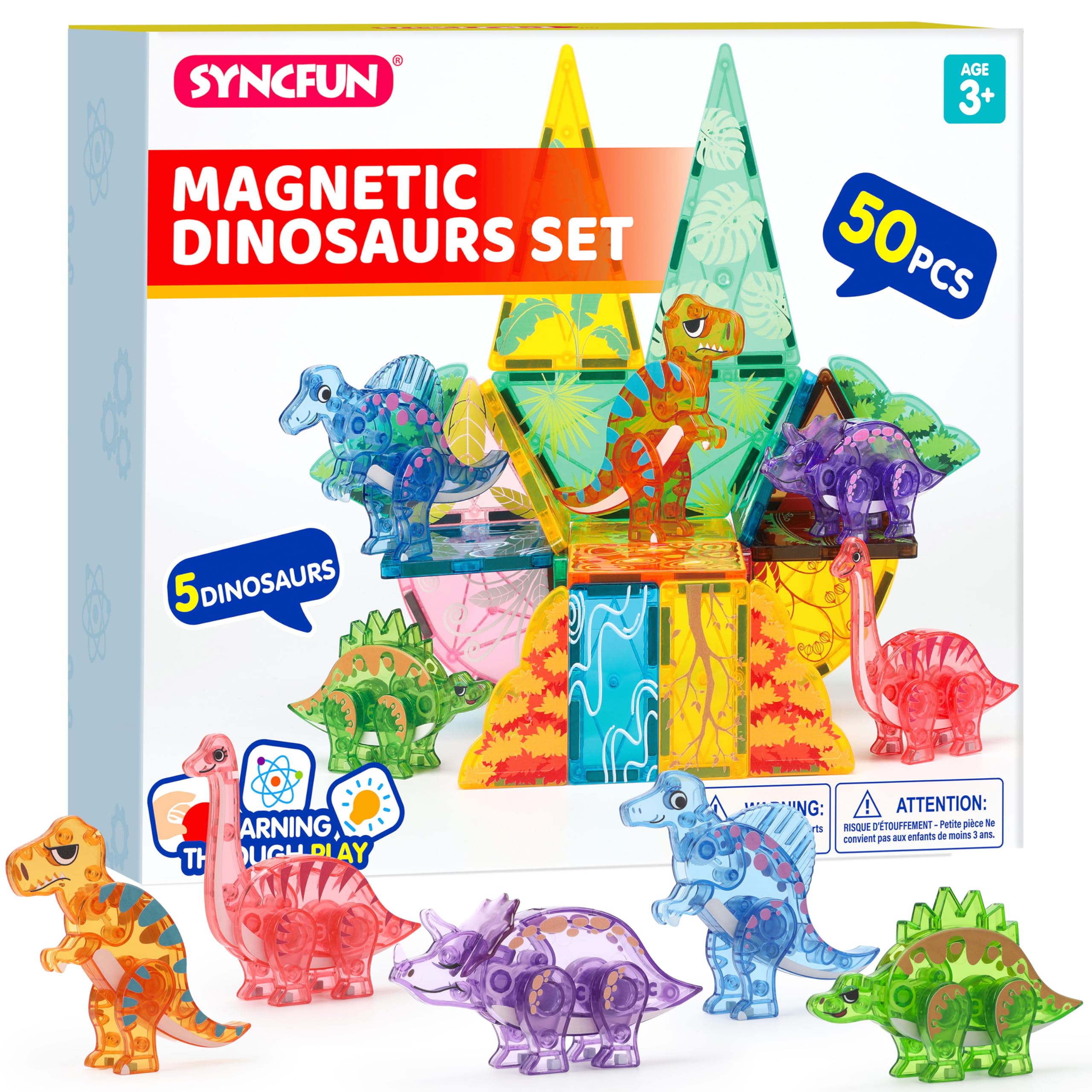 SYNCFUN Dinosaurs included create engaging game setups for classroom or home learning.